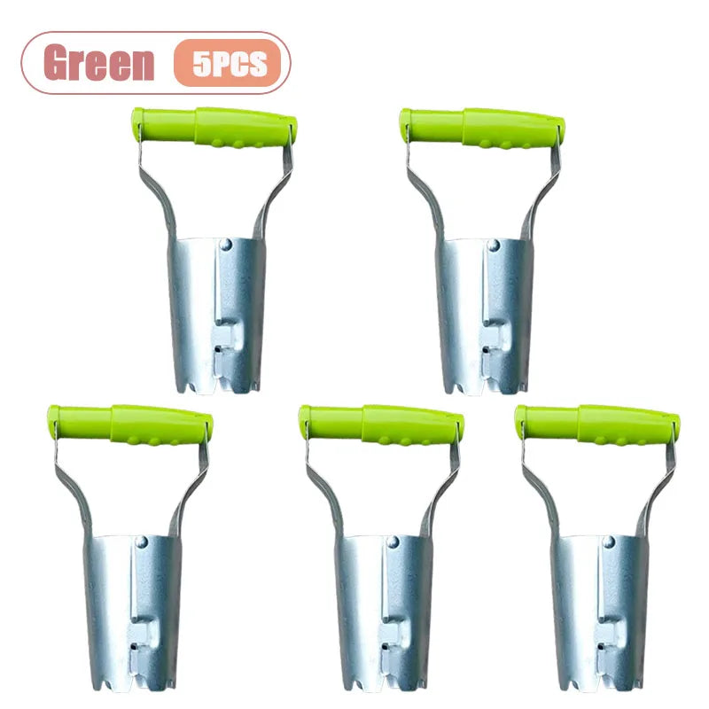 1-5PCS Multi Purpose Garden Planting Tool Handheld for Vegetables Flowers for Outdoor Gardening Harvesting Seeding Transplanter Vue Green-5PCS