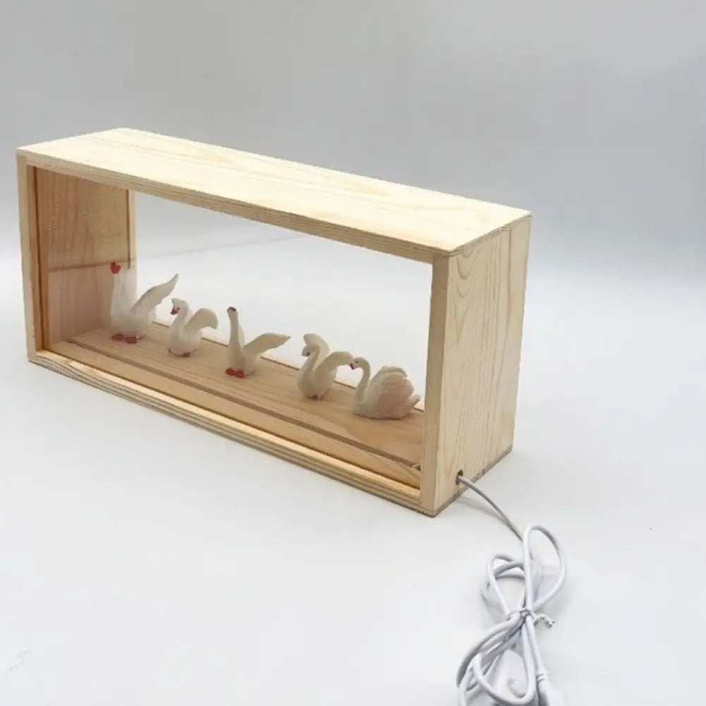 Creative Shadow Box Frame DIY Rectangle Figures Display Case Acrylic Panels Double-Sided Display LED Light Photo Frame Vue