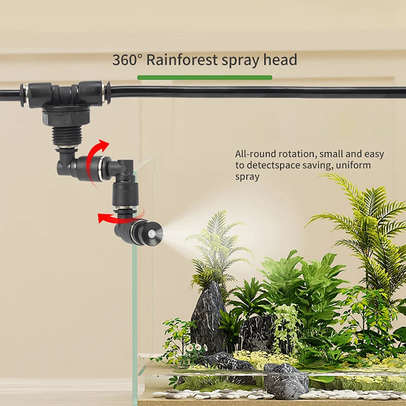 Intelligent Reptile Fogger Terrariums Humidifier Electronic Timer Automatic Mist Rainforest Spray System Kit Sprinkler Control Vue