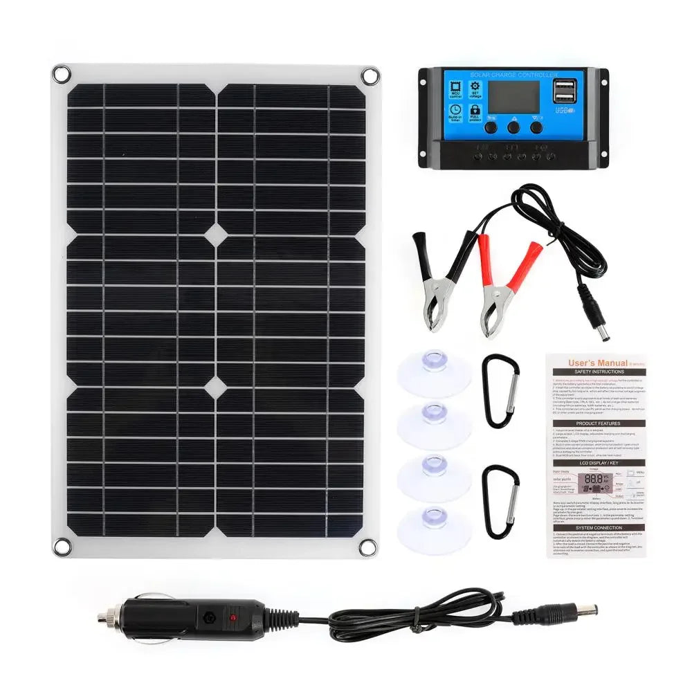 180W 12V Flexible Solar Panel Kit with 20A Charge Controller Solar Panel Kit Vue Default Title
