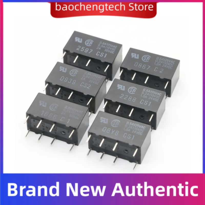 5-50PCS G5V-2-5VDC G5V-2-12VDC G5V-2-24VDC G5V-2-H1-5VDC -12VDC -24VDC Miniature Relay for Signal Circuits 1A 2A 8PIN Vue