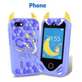 Kids Smart Phone Toy Touch Screen Dual Camera,40+ Educational Games Parental Lock MP3 Music Learning Toys Phone Boys Girls Gifts Vue Blue