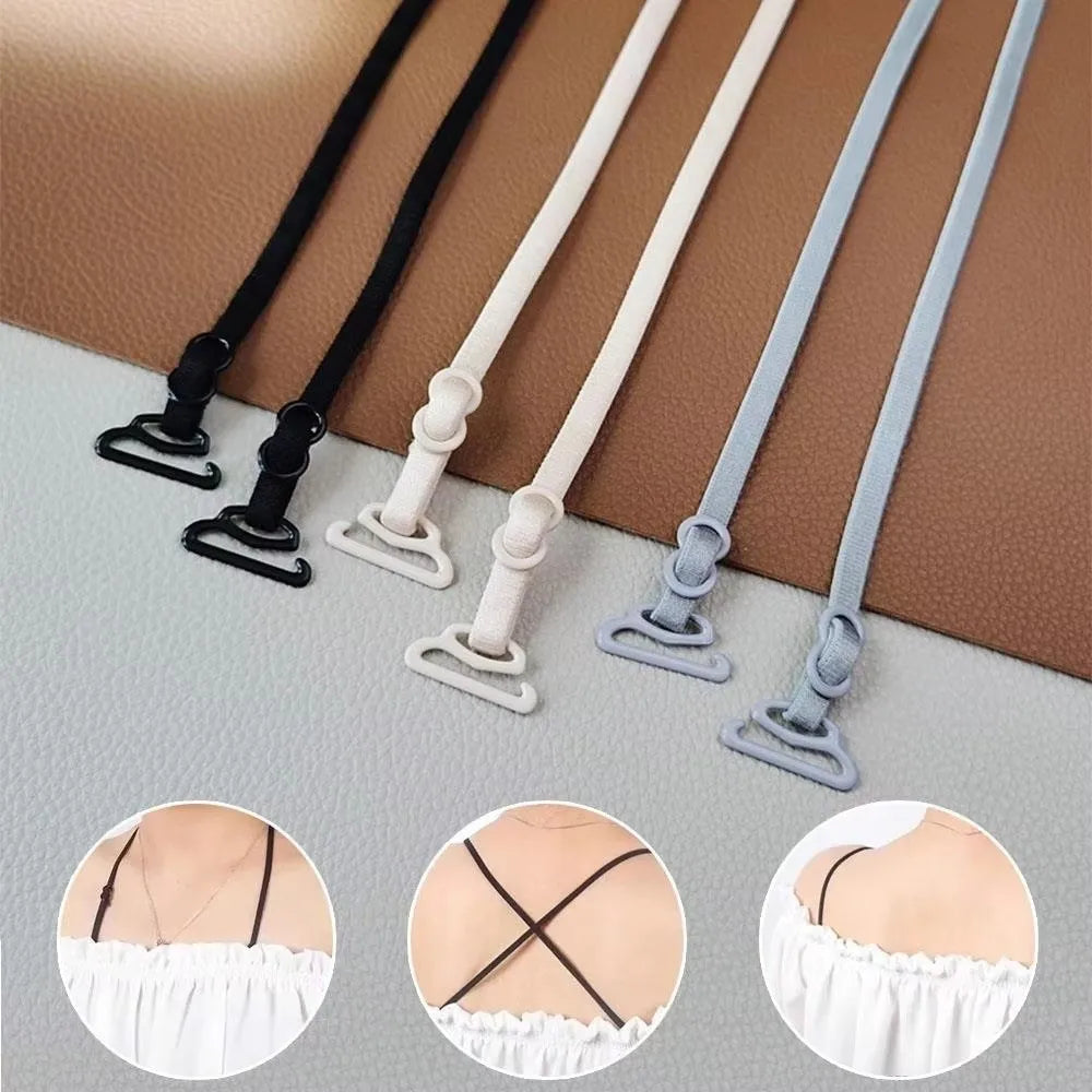 1 Pair Slim Strap Non-slip Bra Ultra Thin Seamless Shoulder Vue