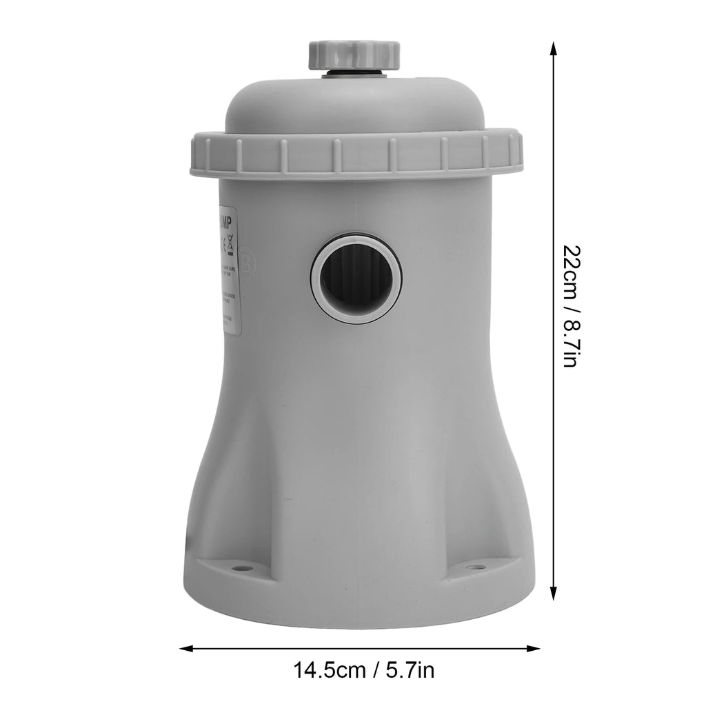 Inflatable Pool Filter Pump Kit Energy Saving 330 Gallon Swimming Pool Clear Cartridge Filter Pump ABS Electric for Household Vue