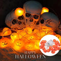 Waterproof Halloween Pumpkin Fairy String Lights Battery Powered Warm Glowing Ornament Lamp Perfect For Home Holiday Party Decor Vue 1.5m 10LED Battery No plug