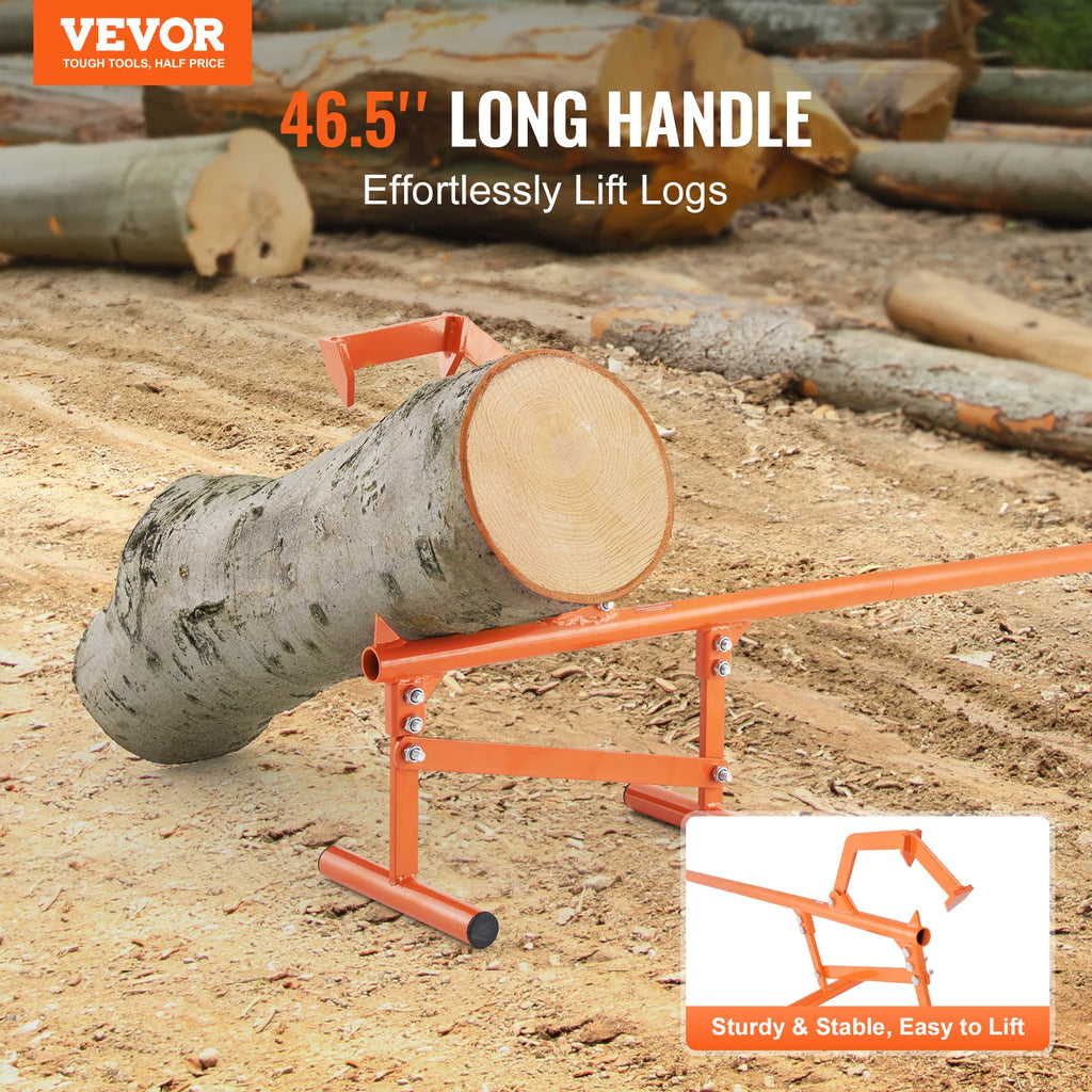 46.5" Heavy Duty Steel Timberjack Log Lifter – Adjustable Hook Log Lifter Tool Vue
