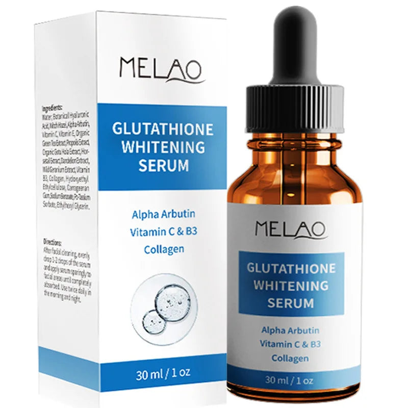 Glutathione Whitening Serum Fade Black Dark Spots Moisturizing Nourishing Reduce Wrinkles Brightening Facial Skin Care Essence Vue