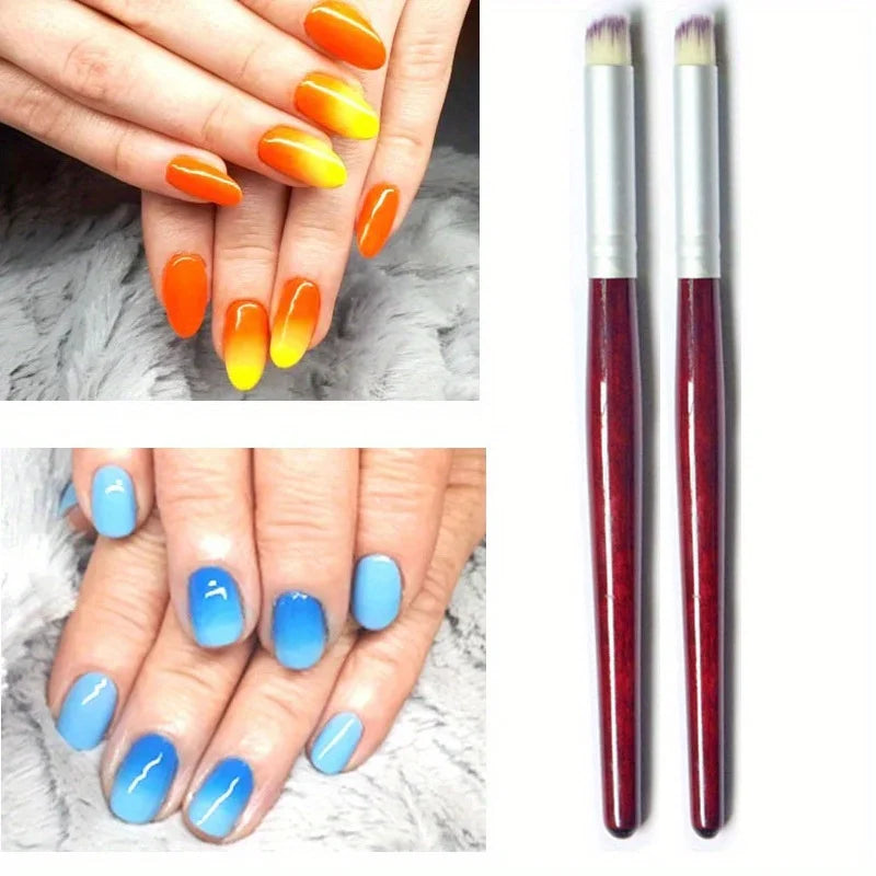 1/3/5pcs Gradient Smudge Nail Brush Art Brushes for Manicure Uv Gel Polish Draw Paint Wooden Pen Nail Art Tools Accesoires Set Vue