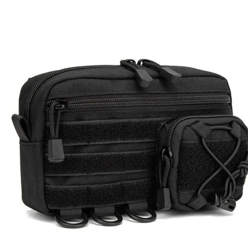 Tactical First Aid Kit Waist Bag Nylon Webbing Utility Pouch Outdoor Medical Tool Organizer EDC Miscellaneous Storage Belt Pack Vue