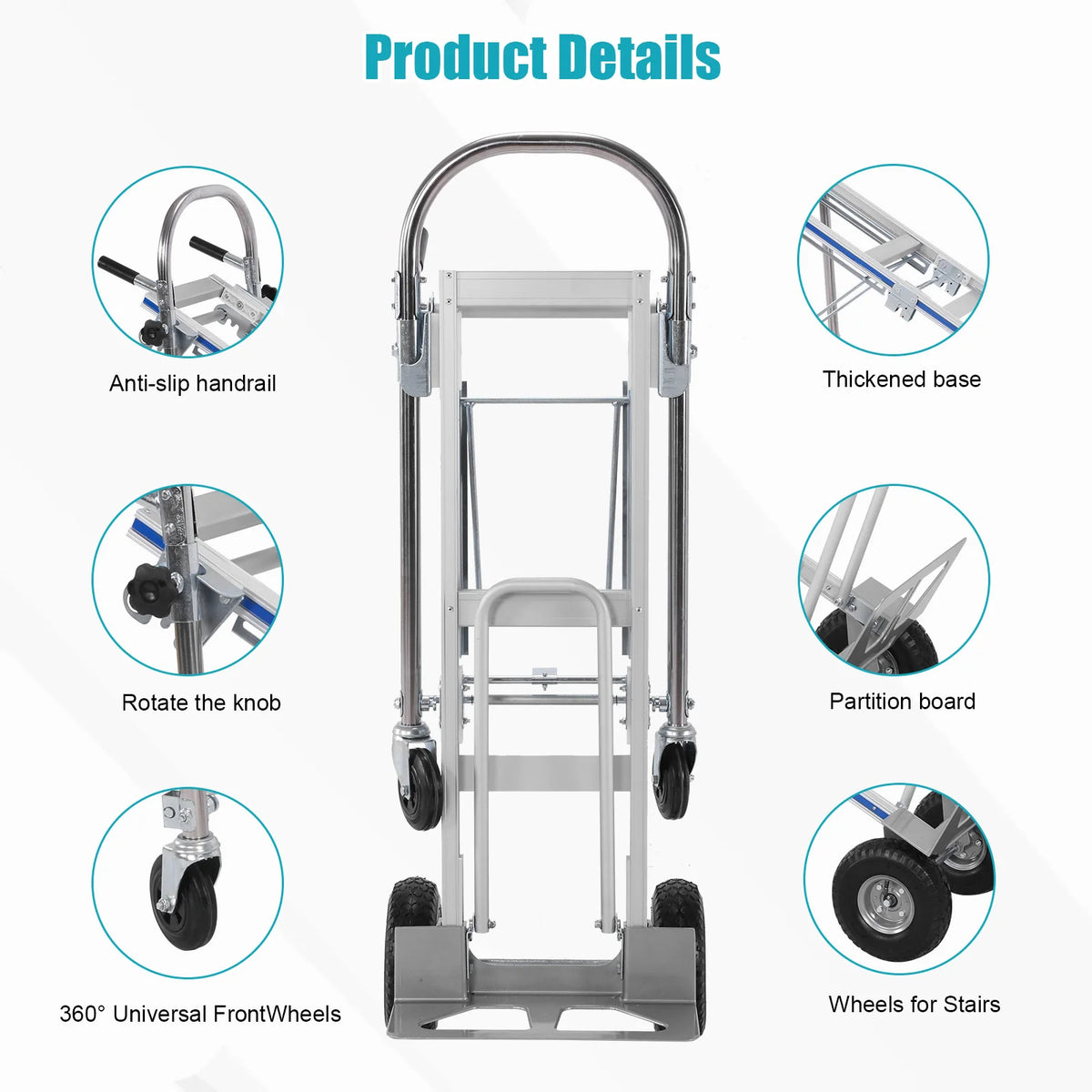 2-in-1 Convertible Hand Truck & Platform Cart – 1000 LB Convertible Hand Truck Vue