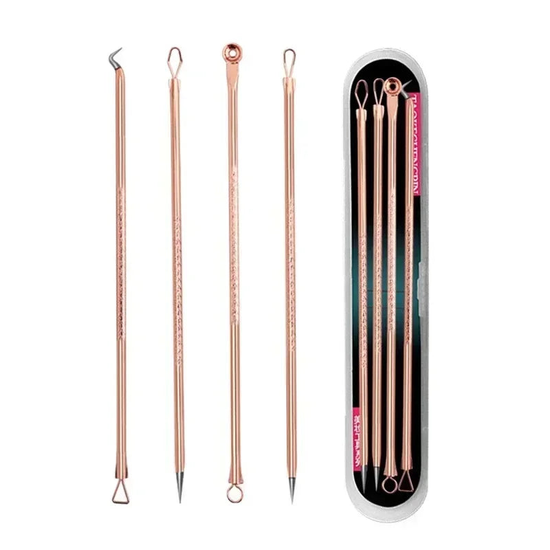 4pcs Removal Tools Blackhead Pimple Pin Acne New Makeup Set Beauty Needle Stainless Steel Acne Needle Pimple Needle Acne Vue