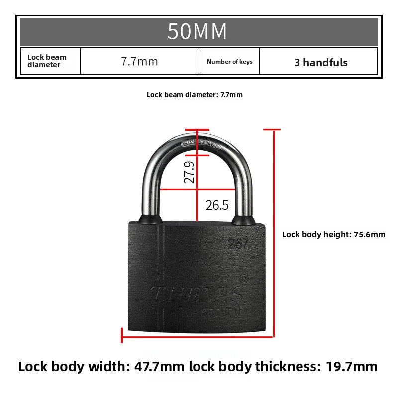 Heavy Duty Padlocks with Keys Waterproof Anti-Rust Anti-Theft Copper Core High Security Lock for Gate Shed Garage Locker Outdoor Vue Blue No