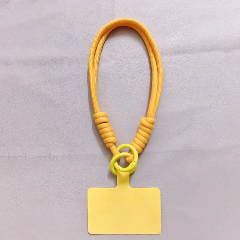 1 Piece Portable Mobile Phone Lanyard Pendant Bag Chain Easy To Carry Wristband Advanced Solid Color Short Keychain Vue