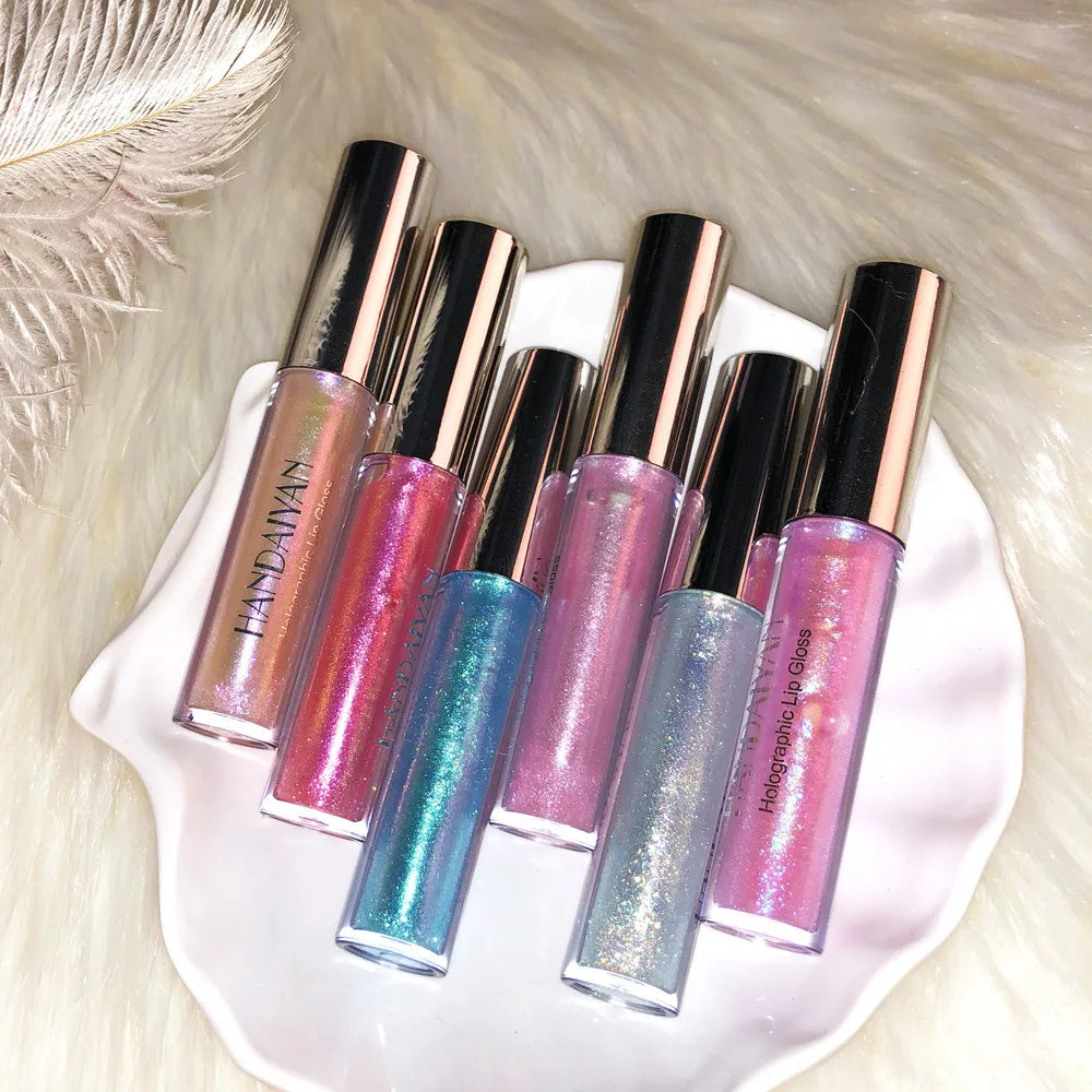 6 Color Long Lasting Moisturizing Vegan Chameleon Pearly Bright Lip Gloss Vue