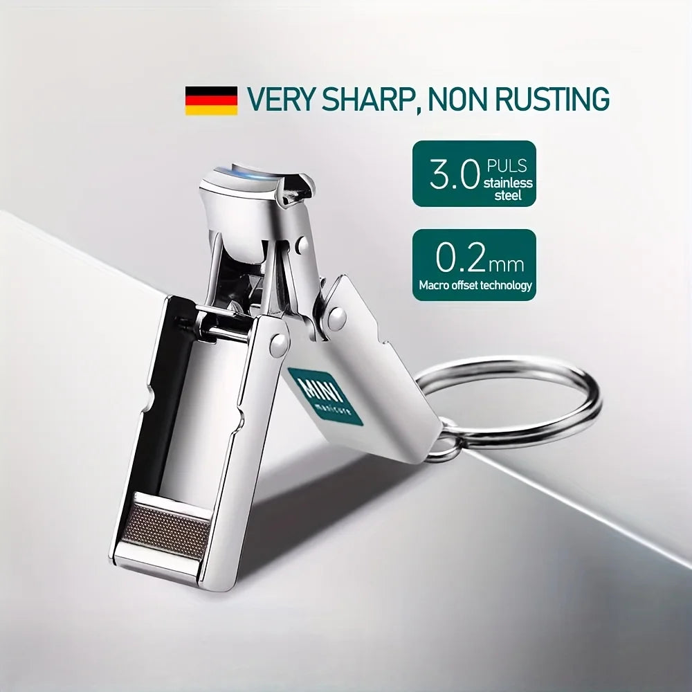 1pcs Stainless Steel Manicure Tools Nail Clippers Collapsible Portable Travel Fingernail Nail Scissors Cutter Vue