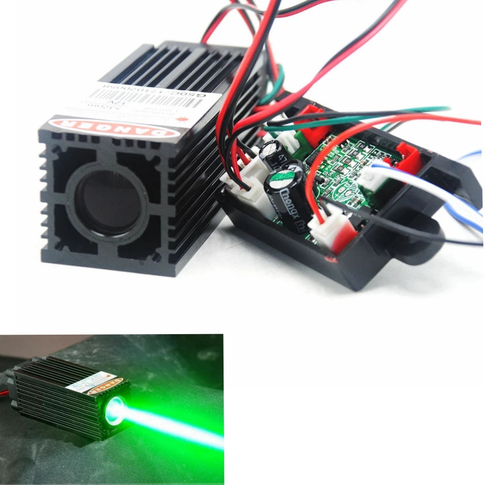 Coarse Beam Green Light 532nm 100mW Laser Diode Module Fat Dot 12V Driver TTL Vue None
