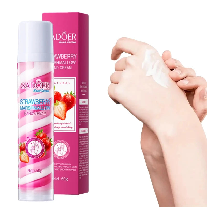 60g Strawberry Marshmallow Hand Cream, Strawberry Extract, Moisturizes Dry Skin Vue Default Title