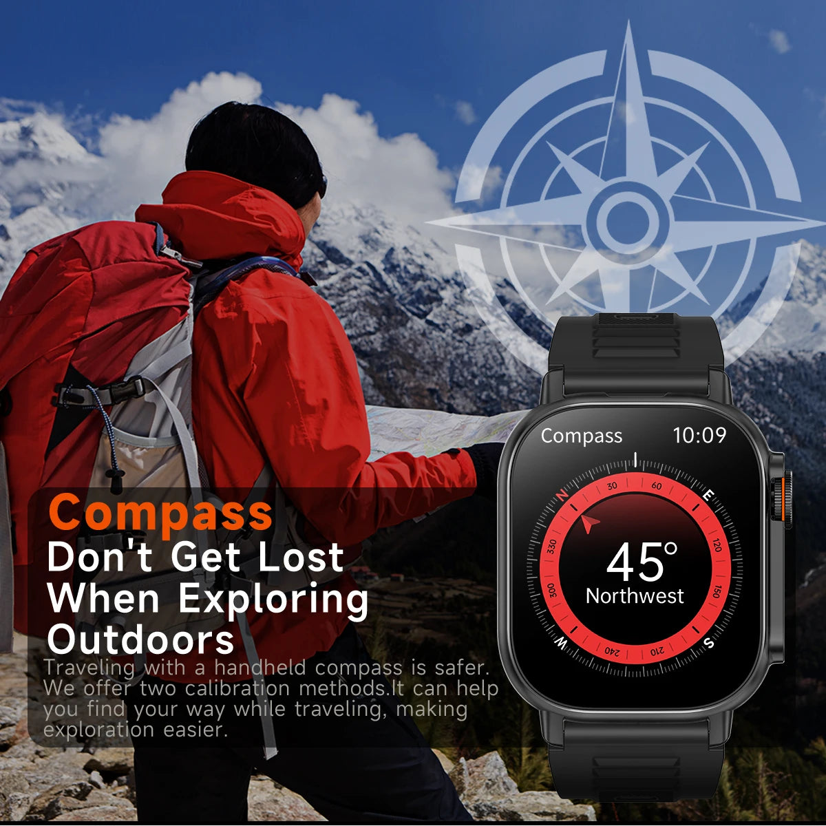 Metal Body Smart Watch Bluetooth Call Answer Outdoor Sports Watch Men Compass Voice Assistant 30 Days Use Time Smartwatch 2025 Vue