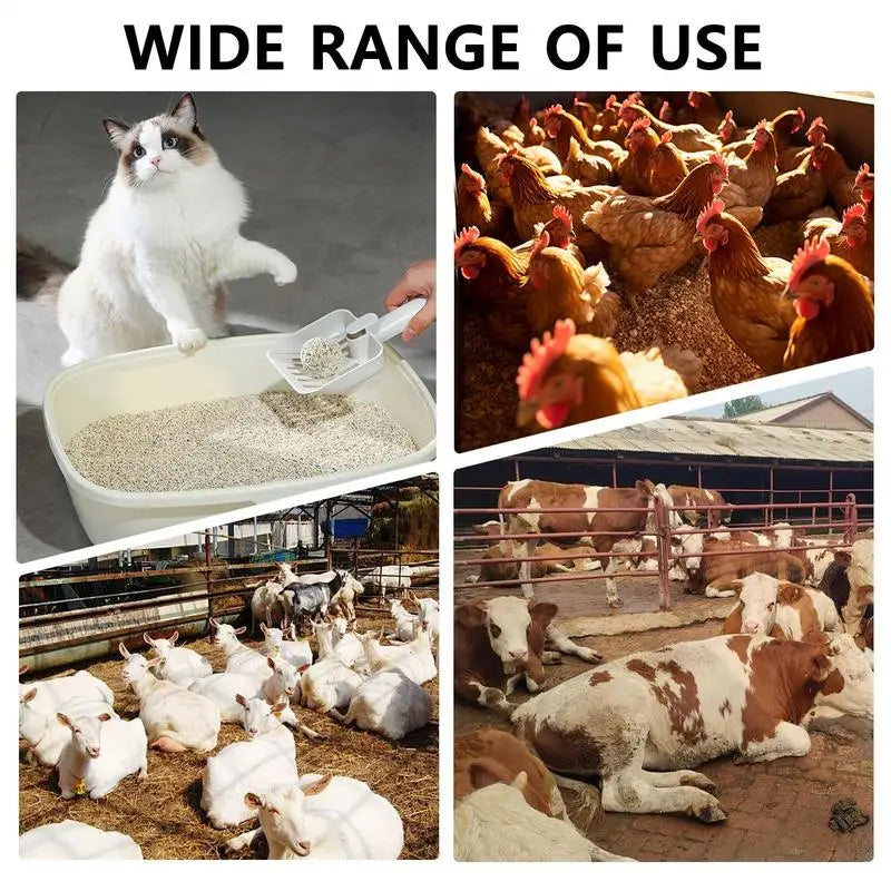 Metal Cat Litter Scoop Retractable Handle Cat Poop Spoon Multiplehole spacing Spoon Chicken Coop Rake Shovel for Separating Poop Vue