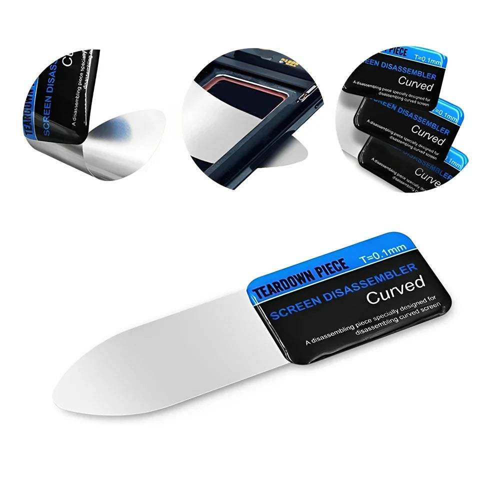Mobile Phone Curved 1-5Pcs LCD Screen Spudger Opening Pry Card Tools Ultra Thin Flexible Mobile Phone Disassemble Steel Metal Vue