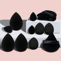 12pcs Makeup Tool Set Size Size Giant Soft Makeup Egg Makeup Powder Suitable for Base Makeup Corner Makeup Setting Novice Makeup Vue s095-12 black
