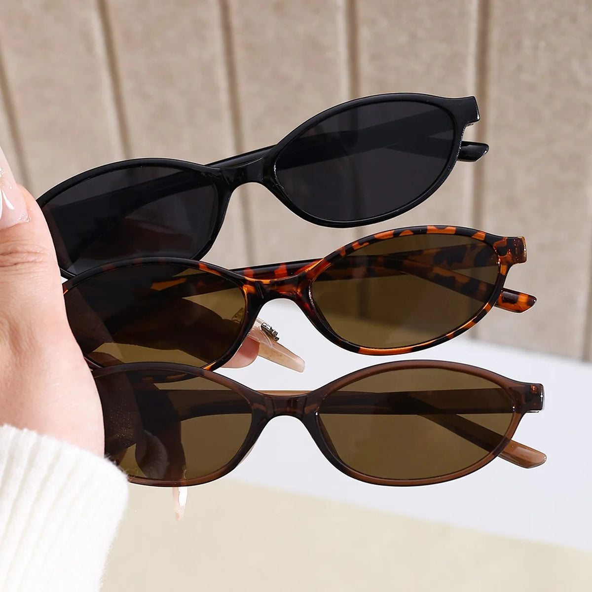 Small Oval Sunglasses Unisex Vintage UV400 Party Shades Fashion Sunglasses Vue