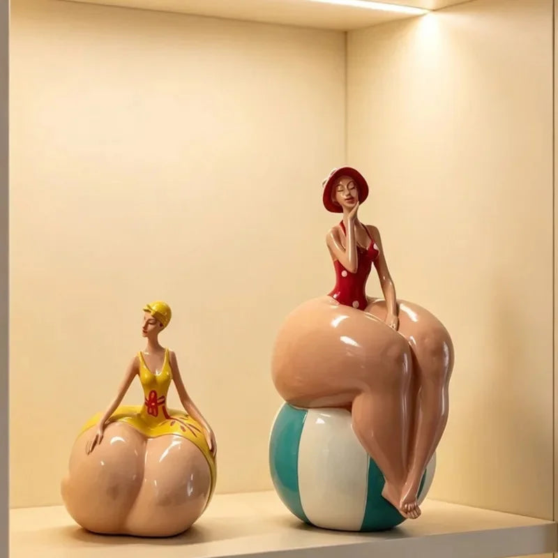 Resin Goddess Sculpture Female Figurine Modern Nordic Art Desk Statue Table Ornament Living Room Bedroom Office Shelf Decor Gift Vue