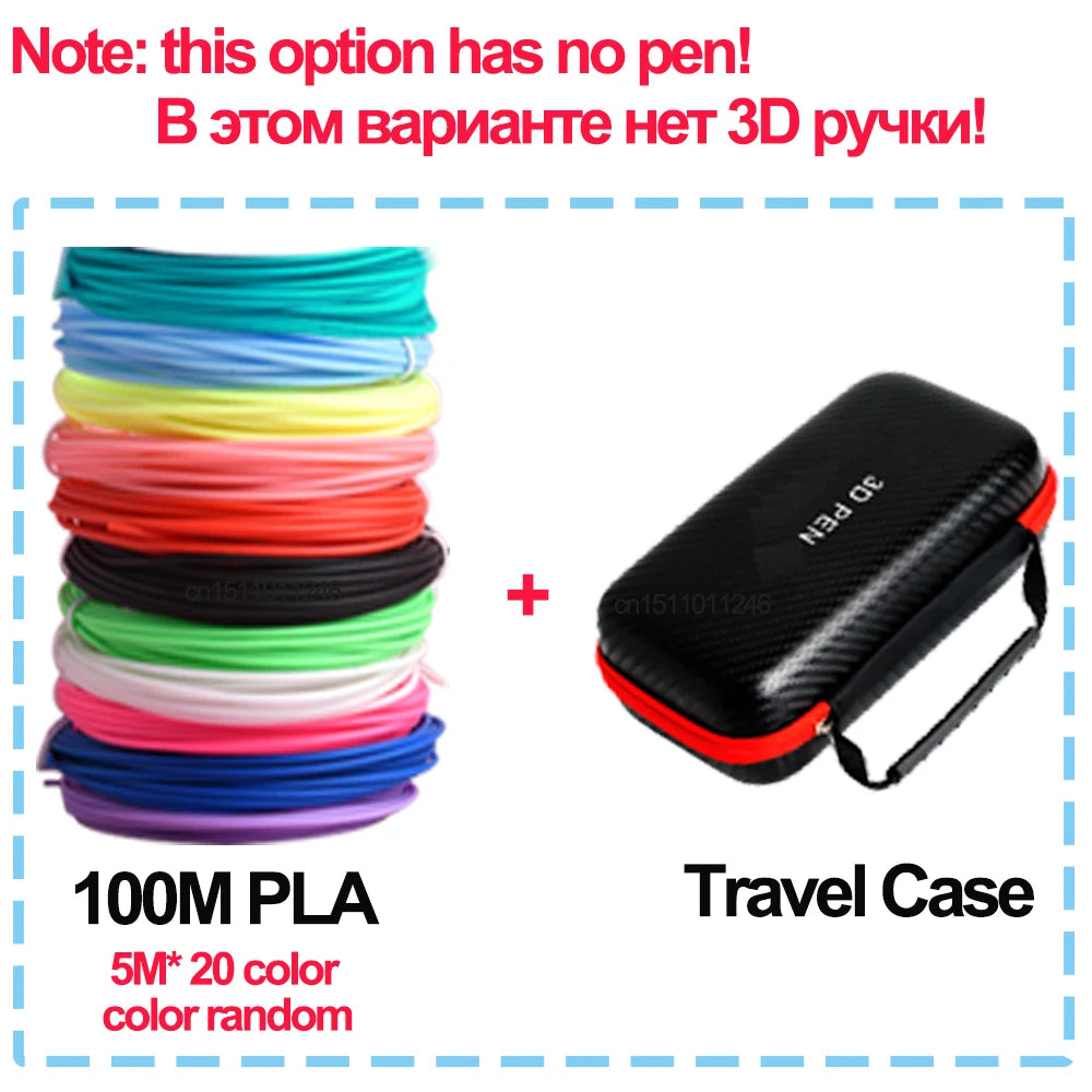 3D Pen for Children 3D Drawing Printing Pen with LCD Screen Compatible PLA Filament Toys for Kids Christmas Birthday Gift Vue 50M PLA with Case PLA Filagment