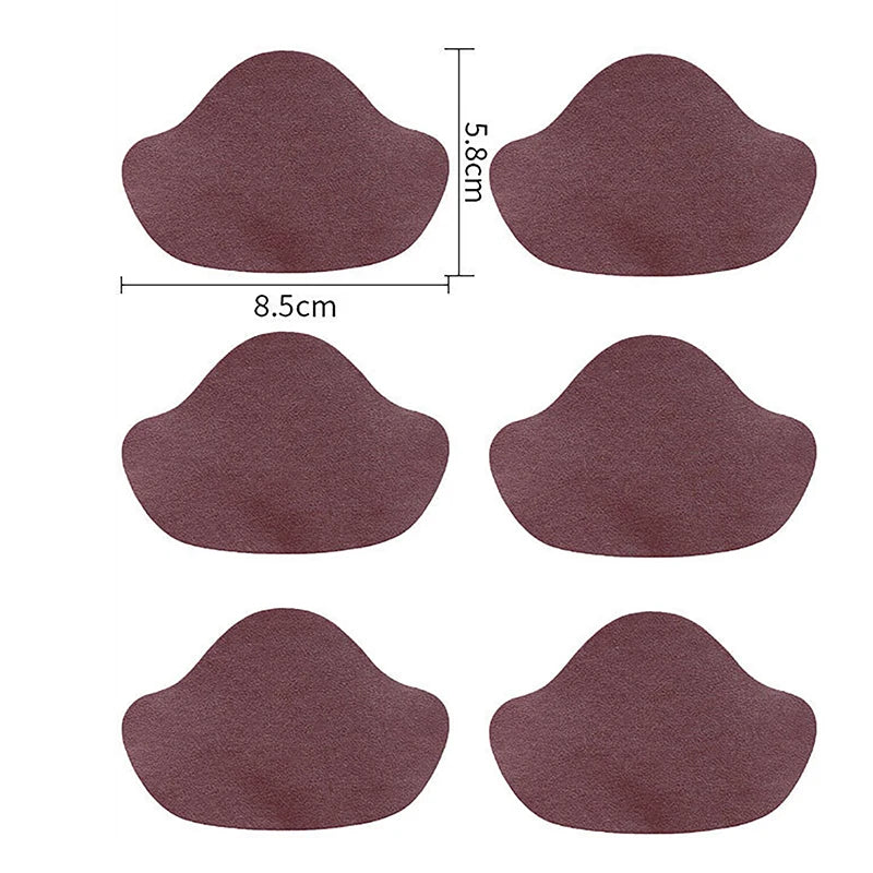 6PCS Self Adhesive Repair Patch For Shoes Heel Wear Hole Sports Shoes Back Pad Anti Wear Washable Patch Vue Coffee