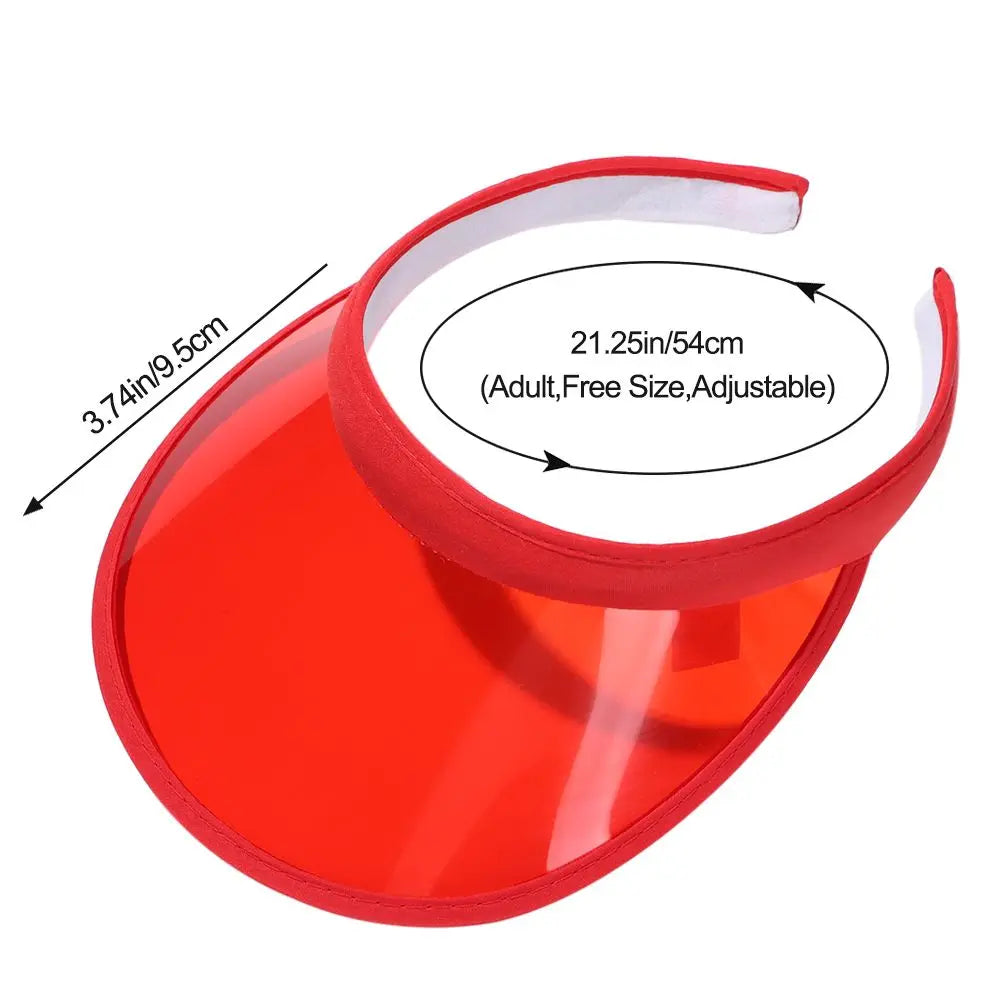 Summer Lightweight PVC Sports Hat UV Protective Sun Visor Beach Cap