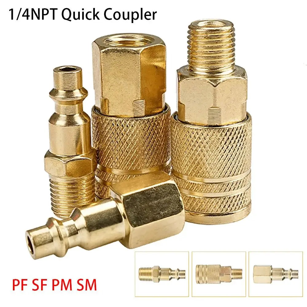 Quick Coupler Tool 1 4 NPT Air Line Hose Fitting Release Coupling