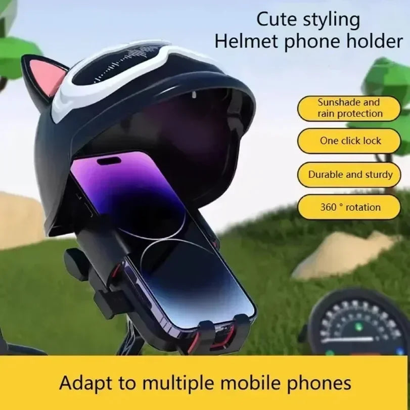 New Phone Stand Bicycle Motorcycle Phone Holder 360°Rotation Navigation Stand Sunscreen Rainproof Holders Vue