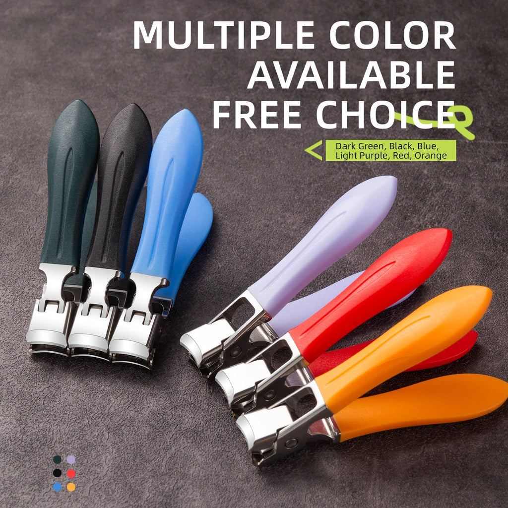 Anti-Splash Stainless Steel Nail Clippers Thick Large Opening Nail Trimmer Manicure Clippers Sharpness Upgrade Nipper Household Vue