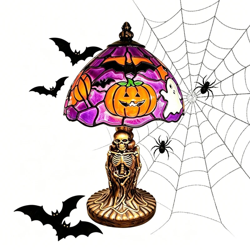 Halloween Resin Pumpkin Night Light Decorative Indoor Desktop Decorations for Home Holiday Party Office Desk Decor Gifts Vue