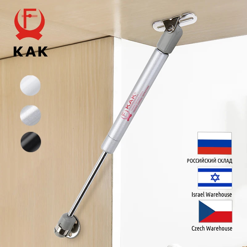 KAK 2 Pieces Soft Closing Cabinet Hinges 6kg to 10kg Bench Toy Box Lid Support Gas Strut Kitchen Cupboard Door Support Hardware Vue