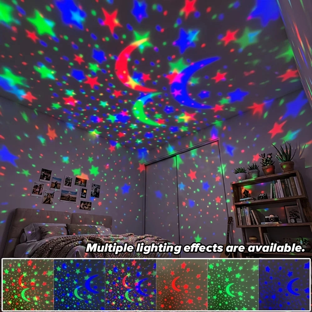 RGB Starry Sky Projector Lamp USB Plug Play Colorful Aurora Night Light For Gaming Room Home Theater Wall Decor Vue