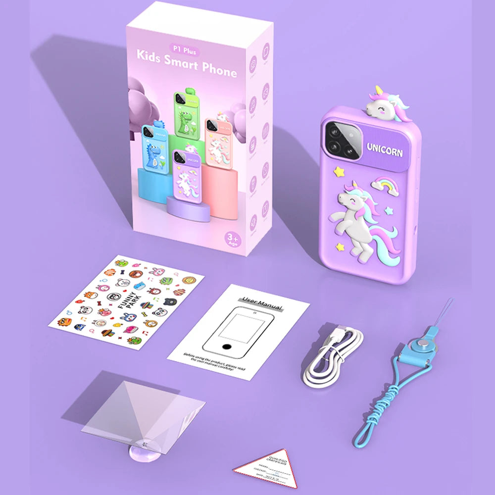 Kids Smart Phone Toys 20 Stories 10 Games Unicorn Baby Mobile Educational Learning Toys for Girls Boys Birthday Christmas Gifts Vue