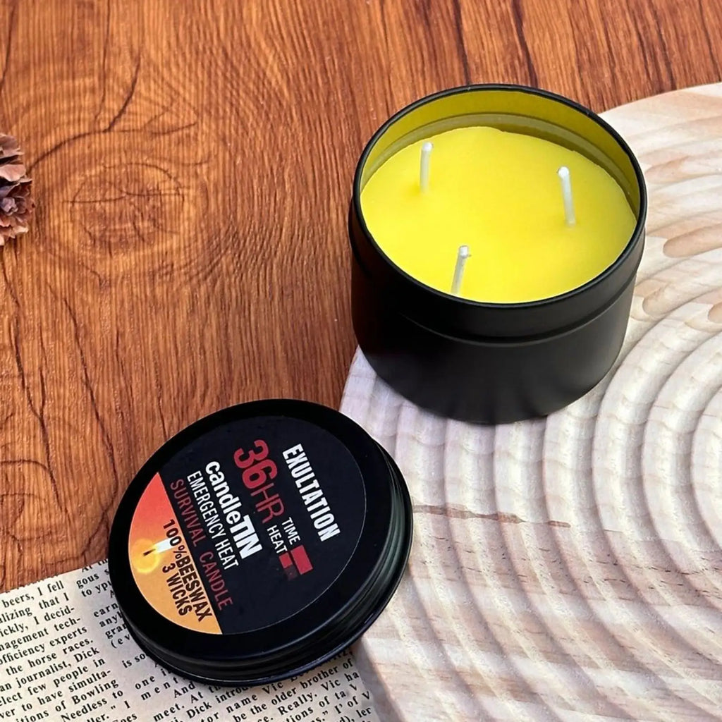 Long Burning Candles Camping Candle With Jar 36 Hours Long Burning 3-Wick Lamp for Home Outdoor Survival Fishing Camping Hiking Vue