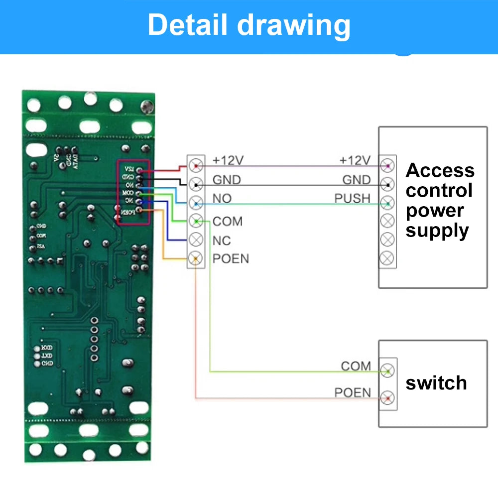 125Khz/13.56Mhz Proximity Rfid Reader Access Control PCB Board intercom module Embedded Access Control module 15000 user Vue