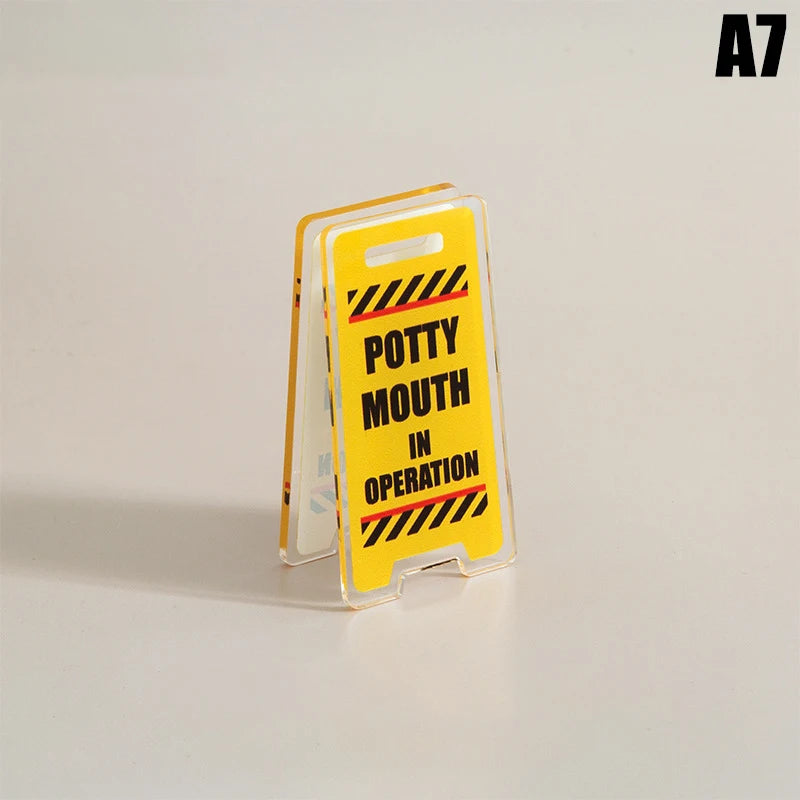 Acrylic Desk Decoration Leave Me Alone I'm Busy Humorous Office Vue A7