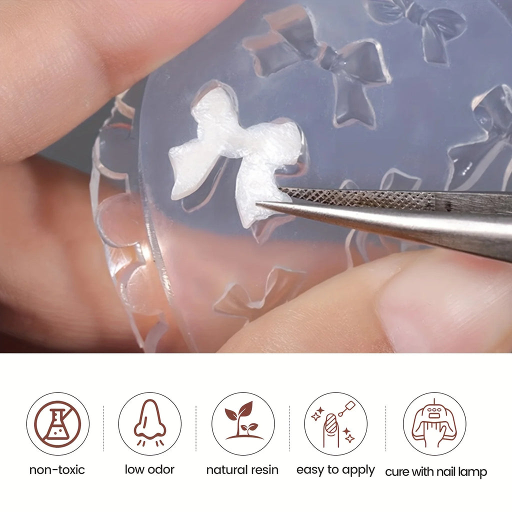 10g 3D Nail Art Gel, UV Curing Floral Design, Creative Flower Butterfly Cartoon Patterns, Manicure Gel Mold, Nail Decoration Vue