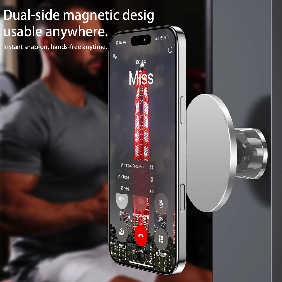 Double sided Magnetic Phone 360 Holder Stand Mobile Cell For Phone Vue
