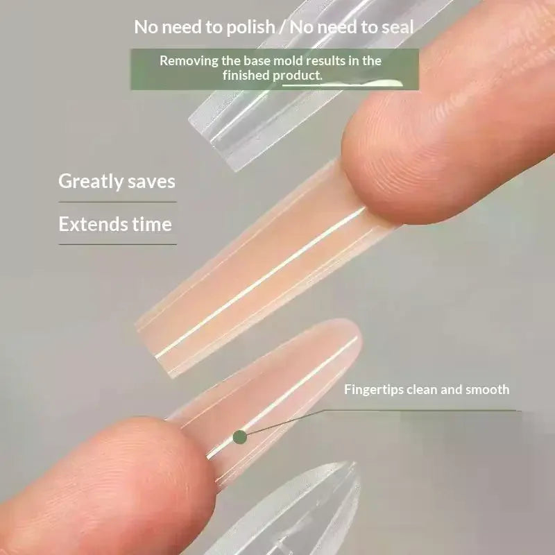 Dual Nail Forms Sandwich Nails 240Pcs Nail Mold Fast Extension for Home Use Professional Results Vue