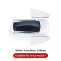 YZ For Tesla Model 3 Y Juniper ice crystals Side Window Privacy Trim Sunshade Car Front Rear Windshield Blind Cover Sun Shade Vue MY White front row