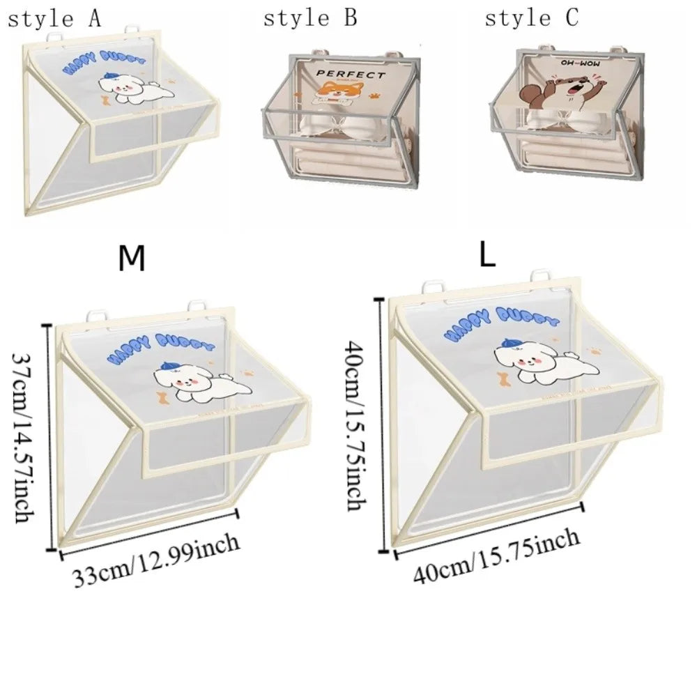 Portable Waterproof Bathroom Storage Bag Moisture-proof Transparent Clothes Change Bag Plastic Folding Folding Storage Bag Home Vue