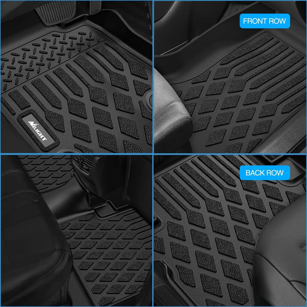 Nilight Floor Mats for Chevy Silverado GMC Sierra 1500 Crew Cab 2014-2018, Chevrolet Silverado Sierra 2500HD 3500HD 2015 2016 2017 2018 2019 All Weather Custom Fit Heavy Duty Floor Liners Vue