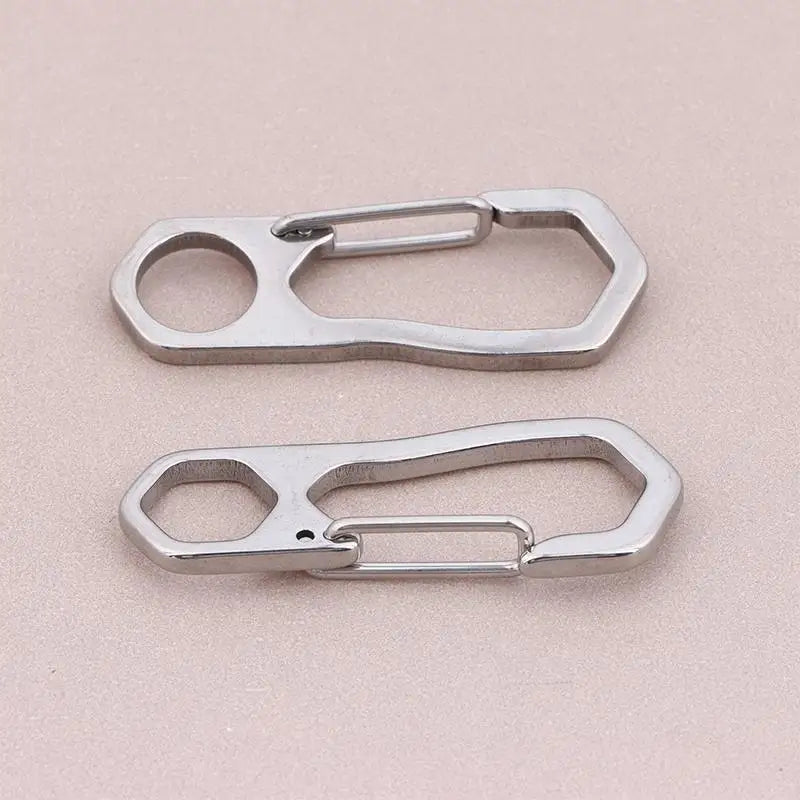 Stainless Steel Keychain Carabiner 2 5Pcs Rustproof Buckle Spring Clips for Outdoor Camping and Keys Holder Vue