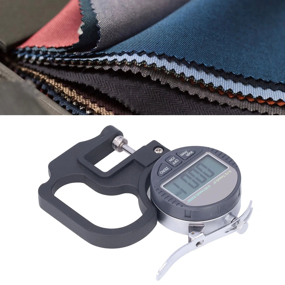 Thickness Measuring Tool Thickness Gauge LCD Digital Display Micrometer Meter Accurate Measuring Tool for Paper Film 0‑12.7mm Vue