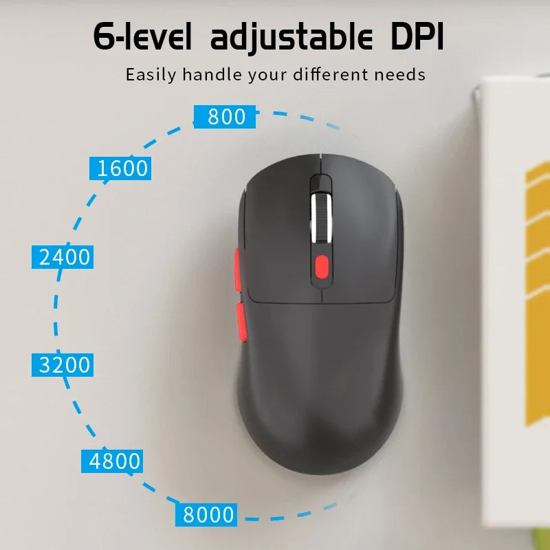 Lenovo Triple-mode Mouse Lightweight Rechargeable Portable Wireless Bluetooth Pc Smartphone Office Universal Gaming Mouse Vue