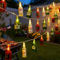 1pc LED Wine Bottle String Lights,Beer Bottle String Lights for Indoor Bars Walls Party Home Birthday Christmas,Battery Powered Vue Warm White 1PC 3M20LED